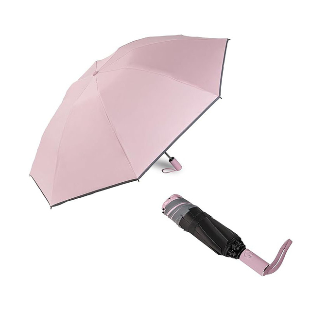  Ultra-Light Umbrella Reverse Folding Umbrella - Black UV Umbrella for Sun and Rain 