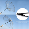 Clear Golf Umbrella Transparent Auto Open Large Stick Umbrella Oversized Windproof Waterproof with Sleeve for Women Men