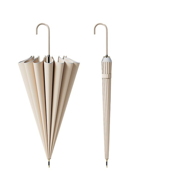 Windproof Straight Umbrella with Large for Rain Protection