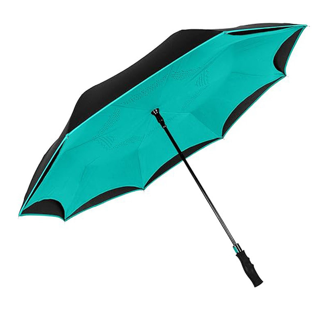  Reverse Folding Self-Standing Windproof Umbrella, Double-Layer Lightweight Travel Umbrella for Men & Women
