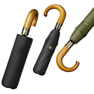 Elegant Classic Umbrella with Wooden Handle Windproof &Automatic