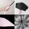  Ultra-Light Umbrella Reverse Folding Umbrella - Black UV Umbrella for Sun and Rain 
