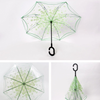 Reverse Double-Layer Transparent Umbrella - Hands-Free Long Handle for Men & Women