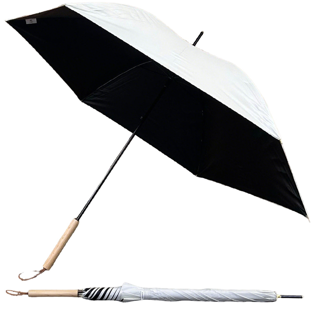 UV-Blocking Golf Umbrella with Wood Handle 
