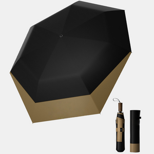  Automatic Compact Umbrella 8 Ribs - UV Block Sun Shield & Waterproof with PET Quick-Fold Patch