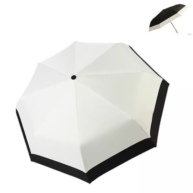 Two Tone Folding Umbrella Heat Shielding Parasol
