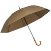 Auto Open Umbrella Classic Wooden J Stick Handle with Easy Grip - Windproof, Rainproof 
