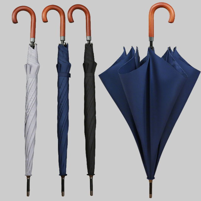 Wind-Resistant Long Umbrella Windproof Automatic Straight Umbrella