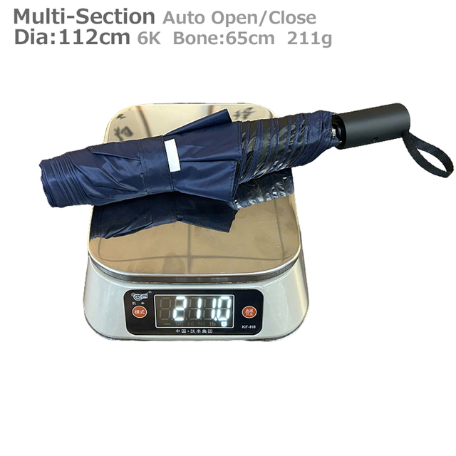 Multi-Section Auto Open/Close Wind-Resistant Umbrella 63CM