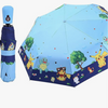 Kids' Reflective Safety Umbrella - Cartoon Compact Folding Design with UV Protection for Sun And Rain 