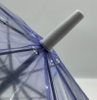 Long Transparent Umbrella Crystal-Clear Fashion Umbrella (Iridescent POE) - Long Handle for Rain or Shine