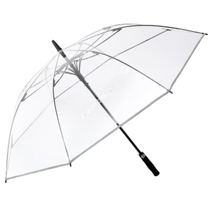 Clear Golf Umbrella Transparent Auto Open Large Stick Umbrella Oversized Windproof Waterproof with Sleeve for Women Men