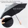 Premium Golf Umbrella - Titanium Silver & Blackout Dual-Layer UV Protection, Extra-Large Windproof Design for Business