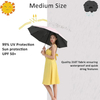  Ultra-Light Umbrella Reverse Folding Umbrella - Black UV Umbrella for Sun and Rain 