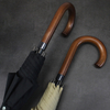 Windproof Umbrella for Rain & Sun-Classic Wooden J Stick Handle 