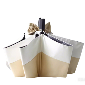 Two Tone Folding Umbrella Heat Shielding Parasol