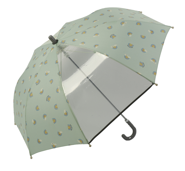 Korean Vintage Plaid Toddler Umbrella - Aesthetic Rain Gear for Photoshoots & Safe Use