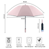  Ultra-Light Umbrella Reverse Folding Umbrella - Black UV Umbrella for Sun and Rain 