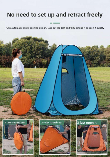 Pop-Up Privacy Tent – Portable Outdoor Changing Room & Shower Shelter for Camping, Beach – Waterproof, Instant Setup, Includes Carry Bag