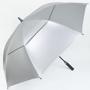Titanium Silver PU Coated Windproof Golf Umbrella - 62